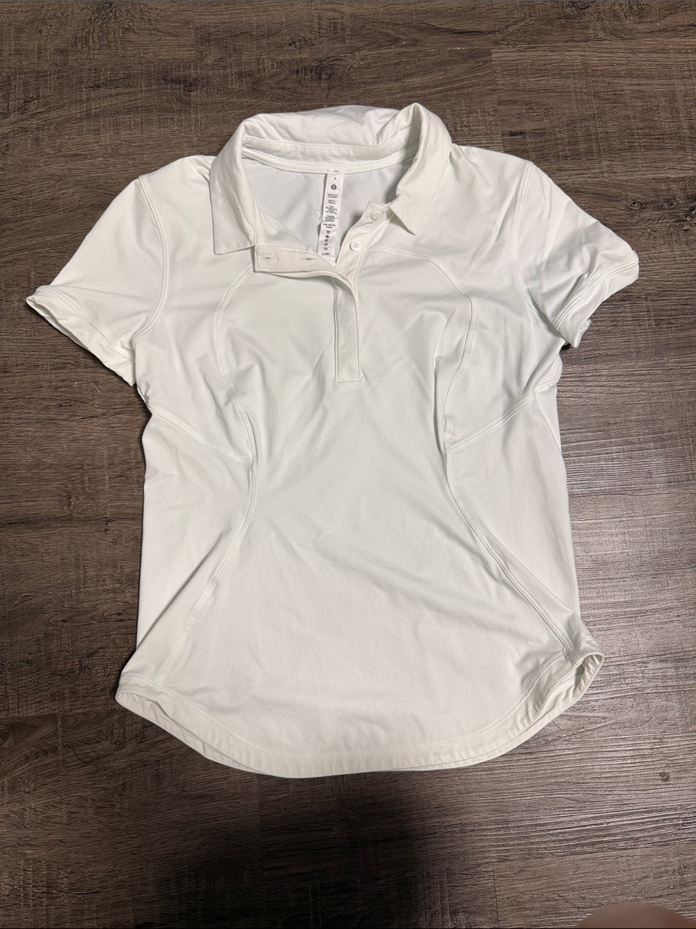 lululemon athletica White Short-Sleeve Polo Tee